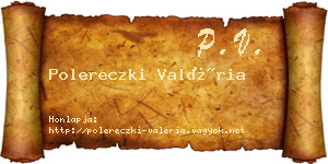 Polereczki Valéria névjegykártya