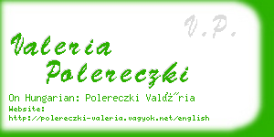 valeria polereczki business card